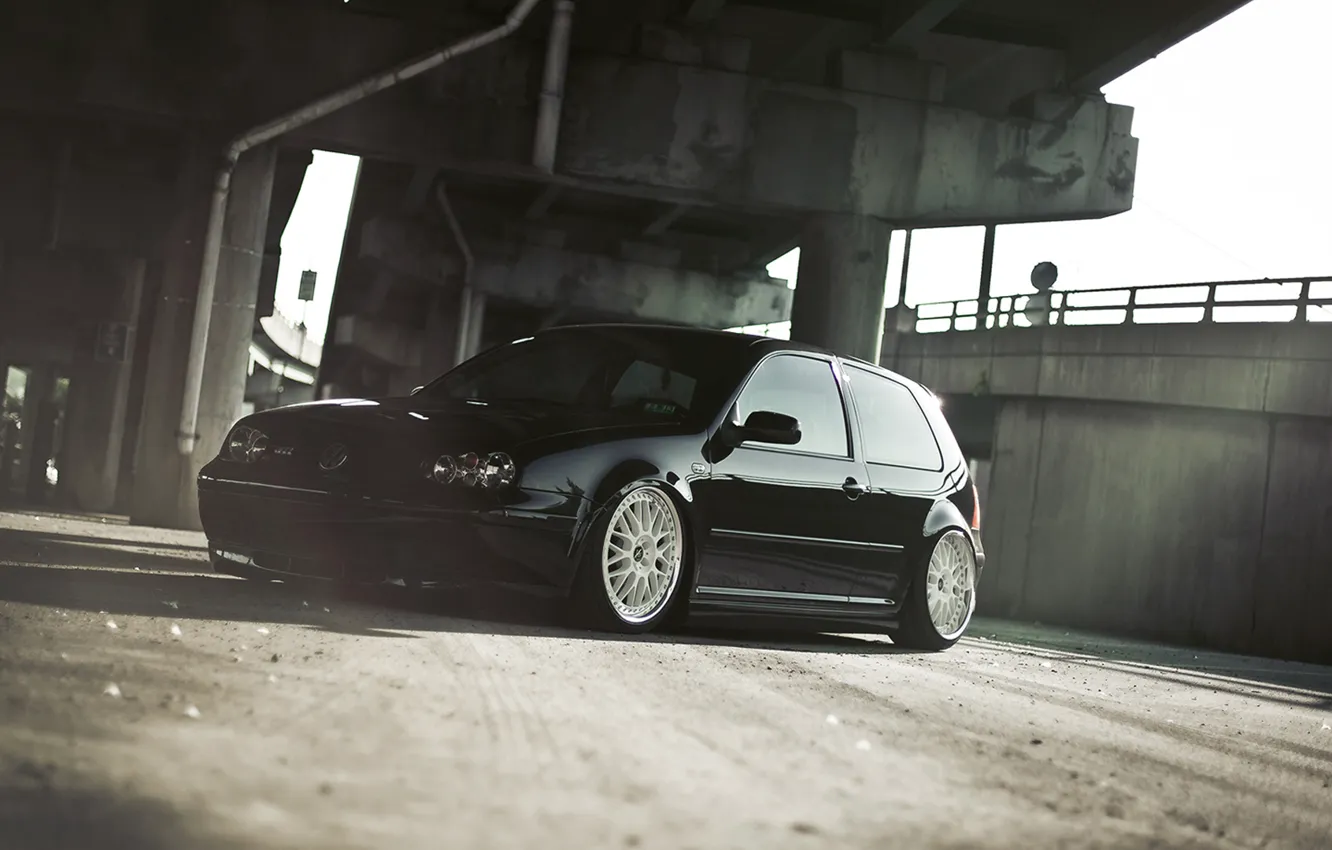 Photo wallpaper bridge, volkswagen, Golf, golf, Volkswagen