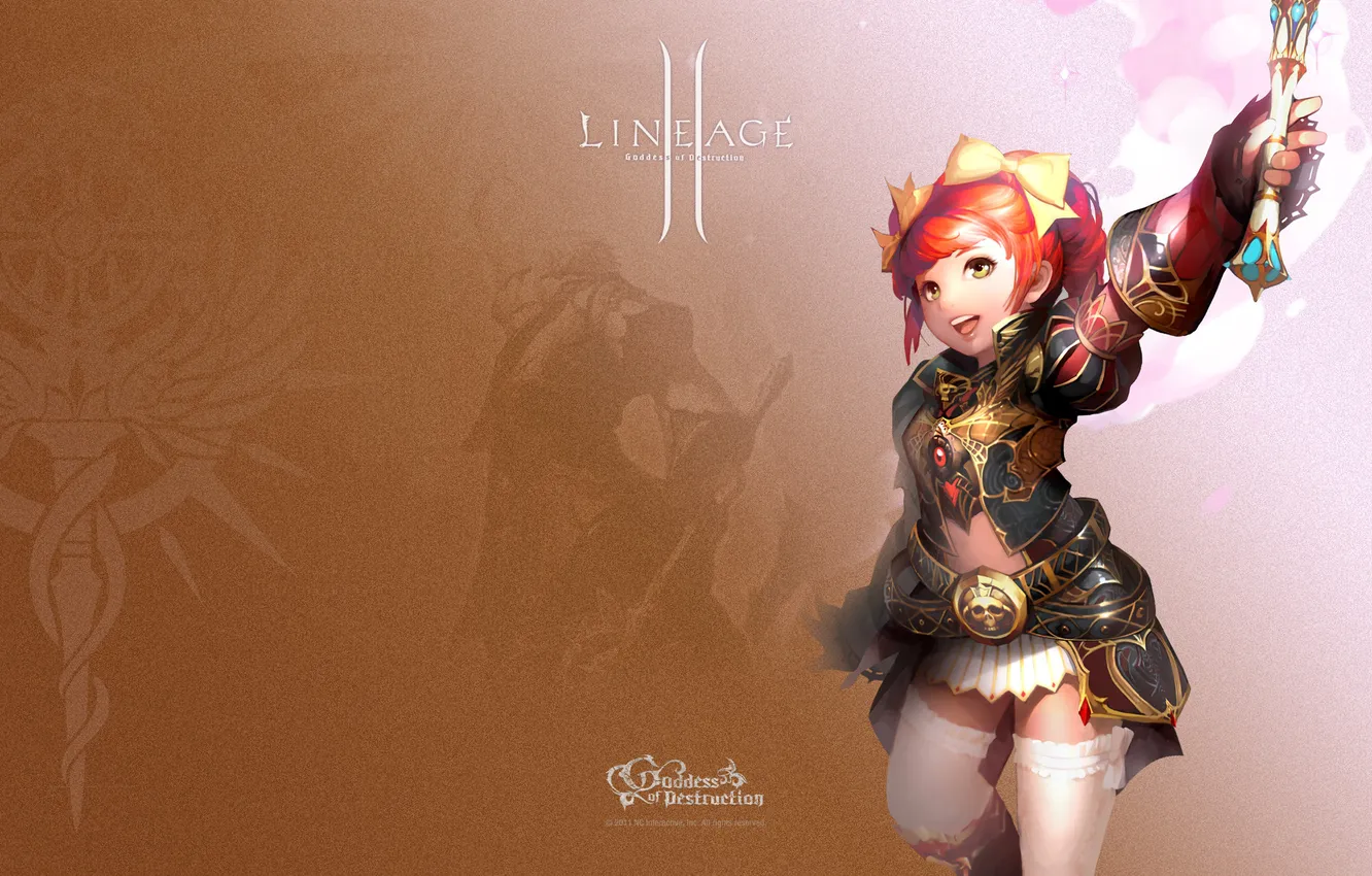 Photo wallpaper girl, lineage 2, dwarf, line, awakening, awakening, goddess of destruction, goddess of destruction