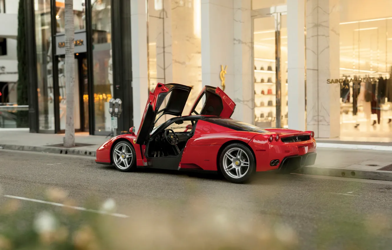 Photo wallpaper Ferrari, red, supercar, Ferrari Enzo, Enzo, iconic
