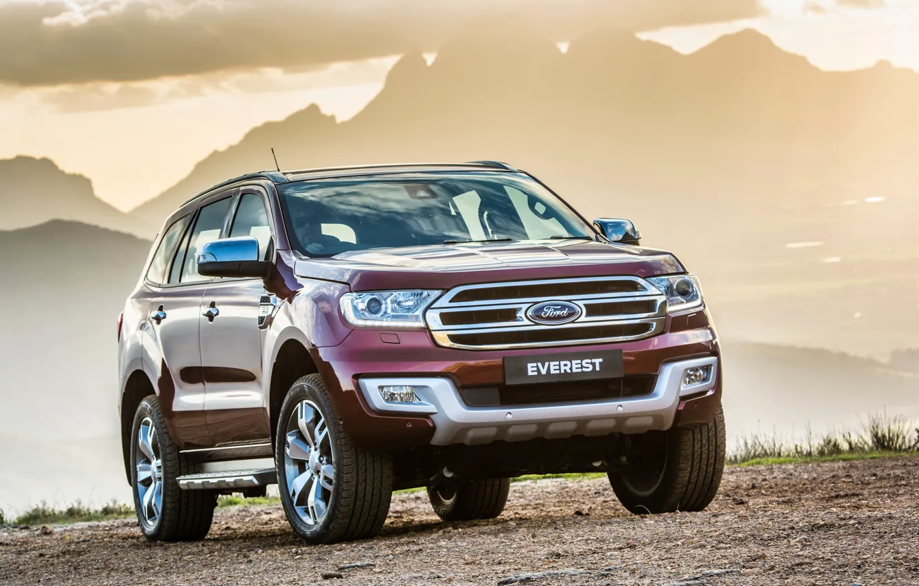 Photo wallpaper Ford, Everest, Limited, 4WD, 2015, mountain line
