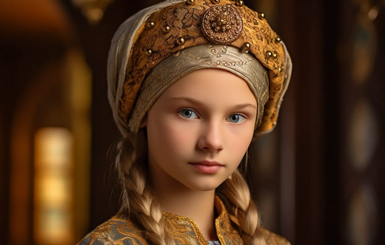 Photo wallpaper face, portrait, girl, AI art, The Art of Artificial Intelligence, neural network