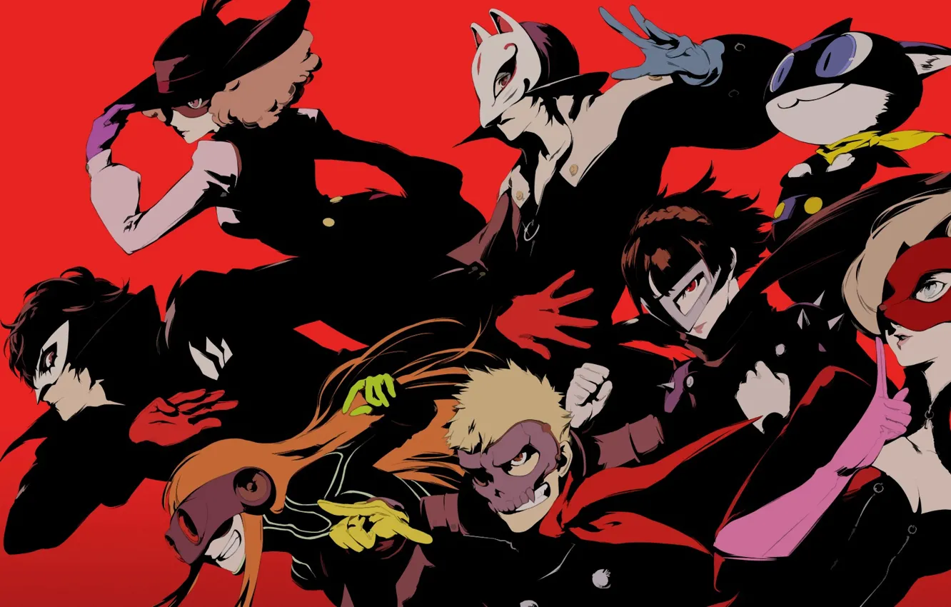 Photo wallpaper color, characters, Person 5, Persona 5