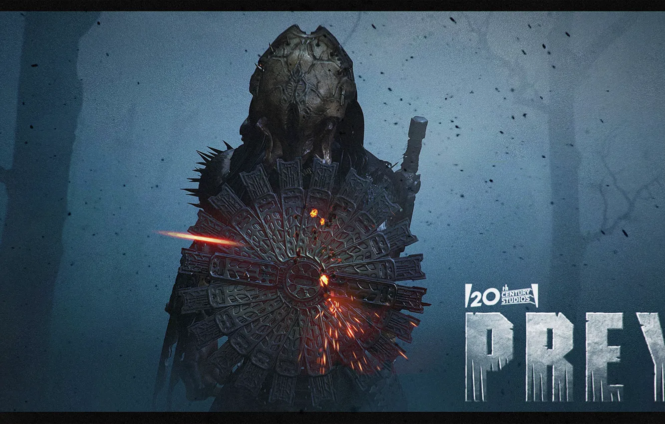 Photo wallpaper Predator, Prey, Young Blood Predator, 20th century, Prey 2022, Burning ash, ilya tulyakov, Feral Predator