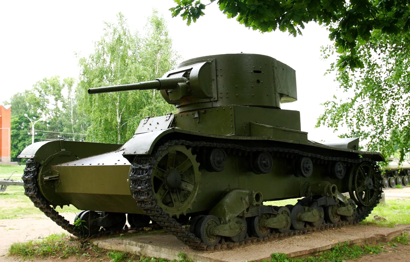 Photo wallpaper tank, Soviet, easy, T-26