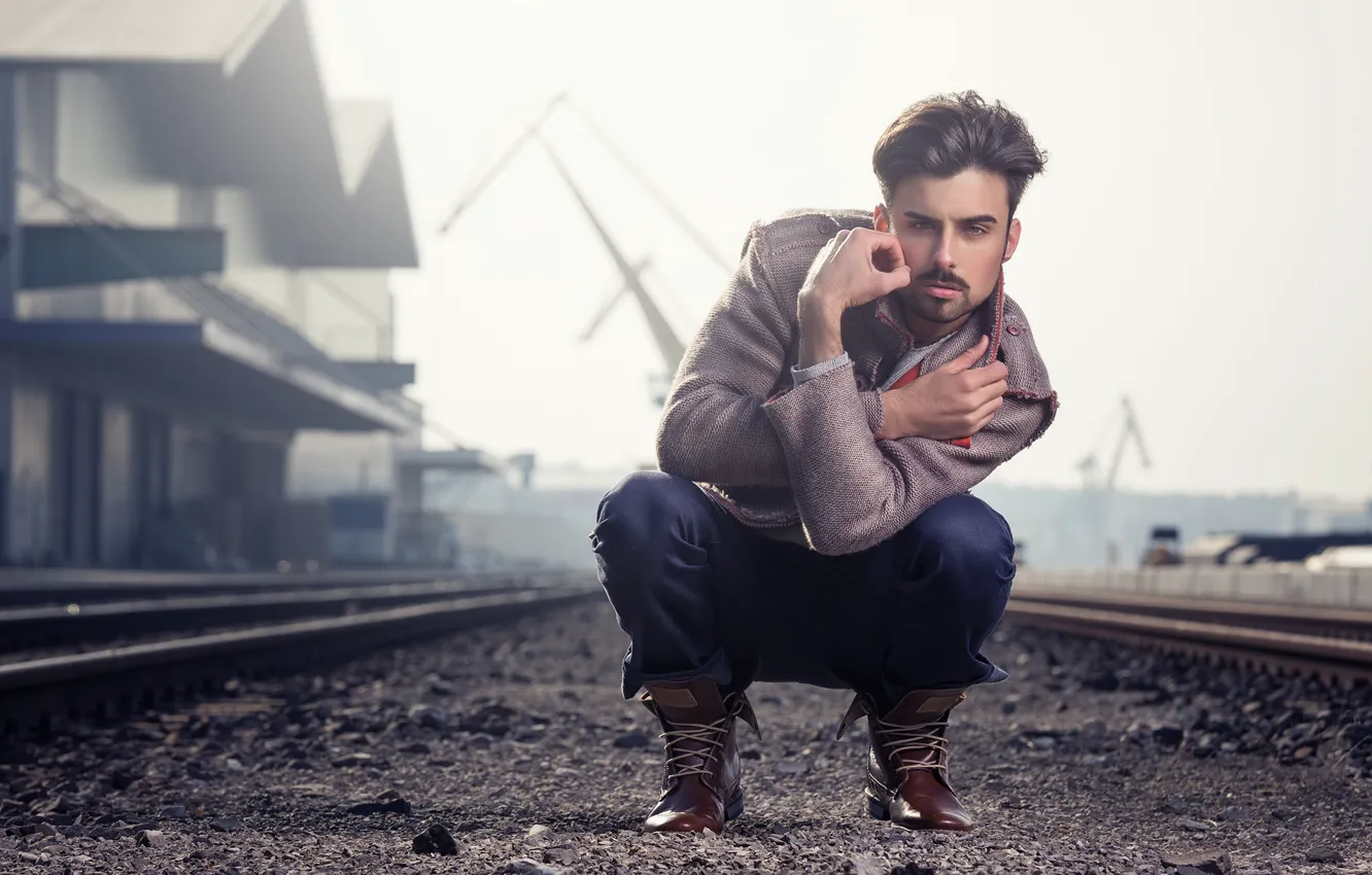 Photo wallpaper look, male, jacket, Alexander Steger