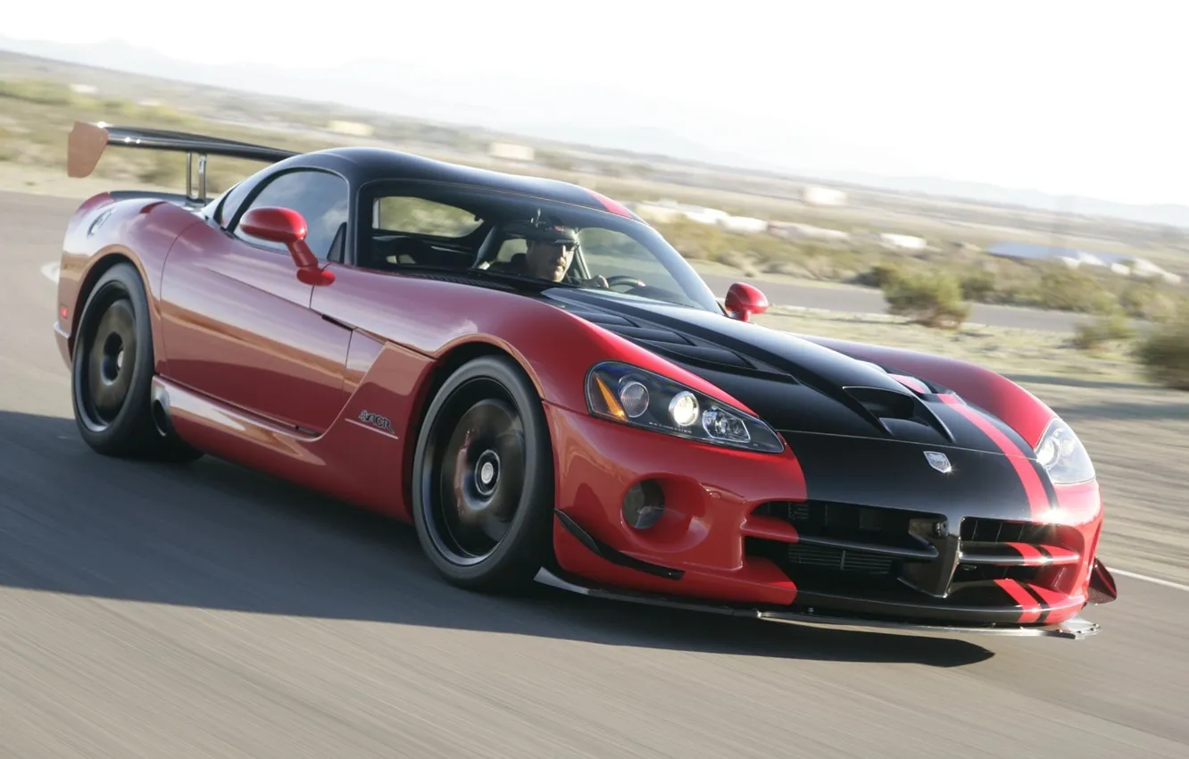 Photo wallpaper Dodge, Viper, red-black