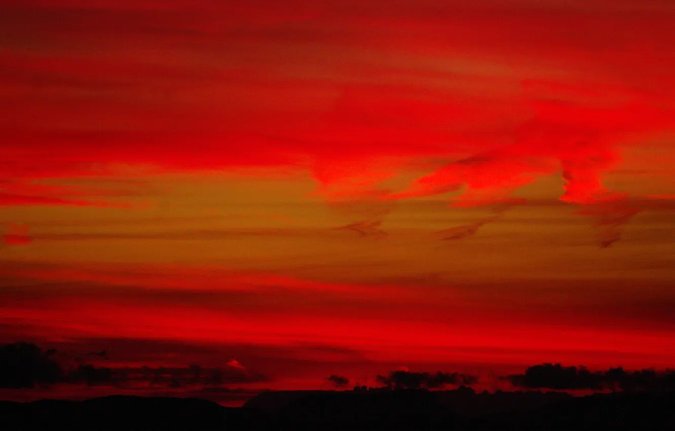 Photo wallpaper the sky, clouds, clouds, nature, glow