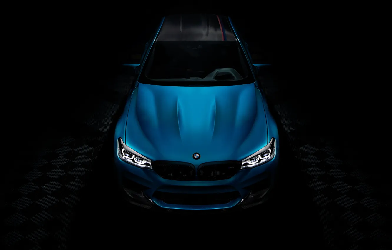 Photo wallpaper BMW, Light, Blue, Front, Face, F90