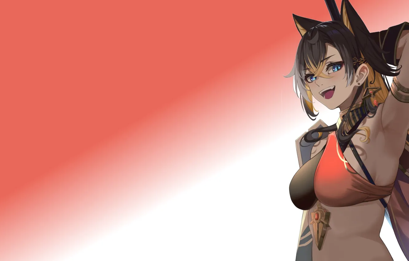 Photo wallpaper girl, hot, sexy, anime, babe, tanned, armpit, tanned babe