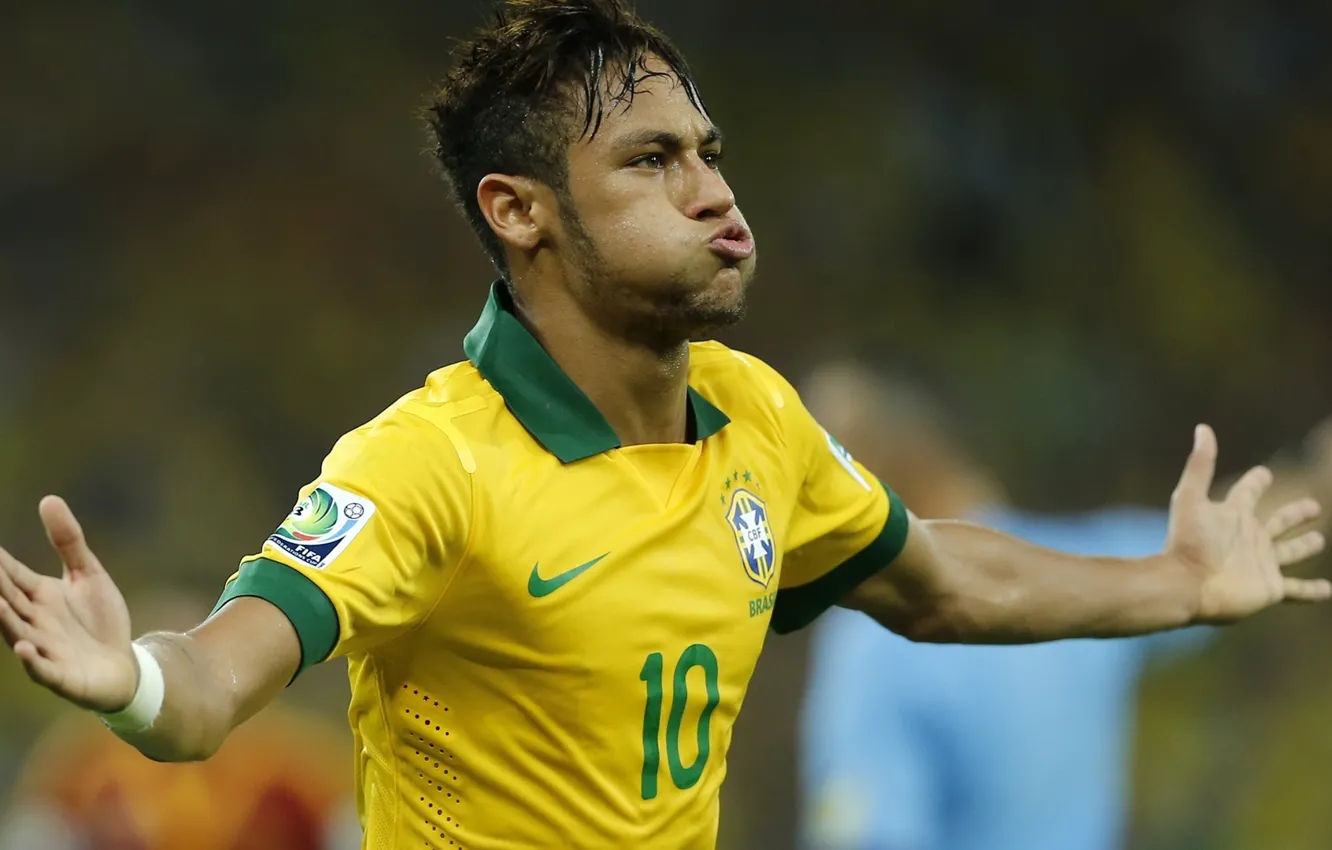 Photo wallpaper Brazil, Neymar, soccer player