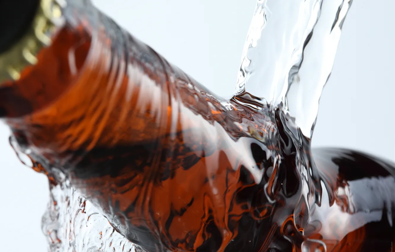 Photo wallpaper water, bottle, jet, the neck