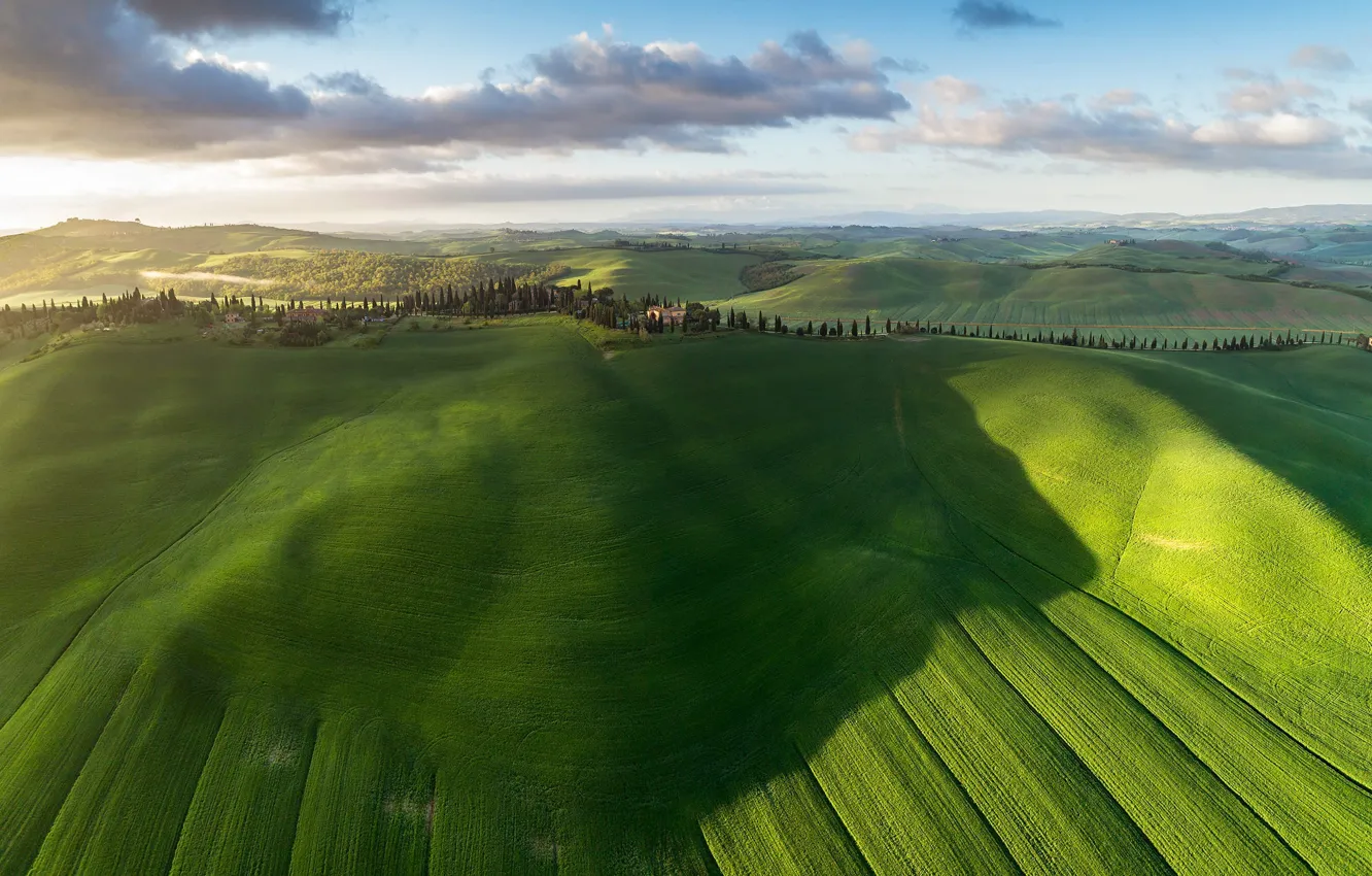 Photo wallpaper hills, valley, Tuscany