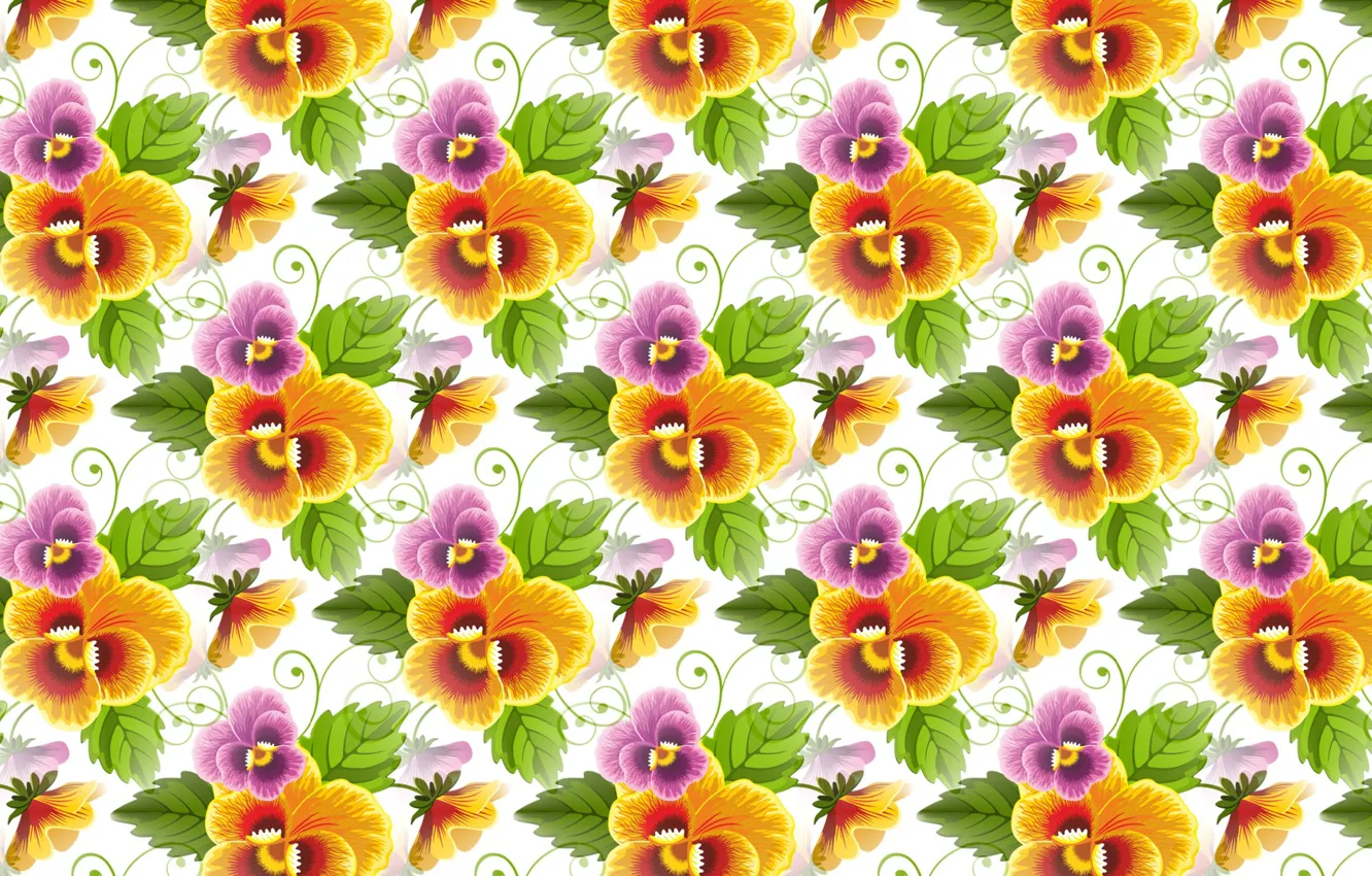 Photo wallpaper flowers, background, texture, art, viola