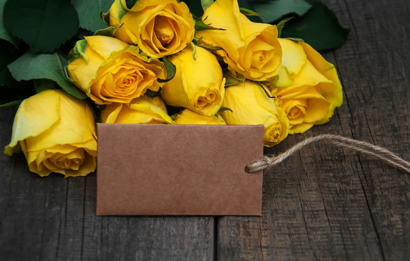 Photo wallpaper yellow, roses, bouquet, yellow, flowers, romantic, roses