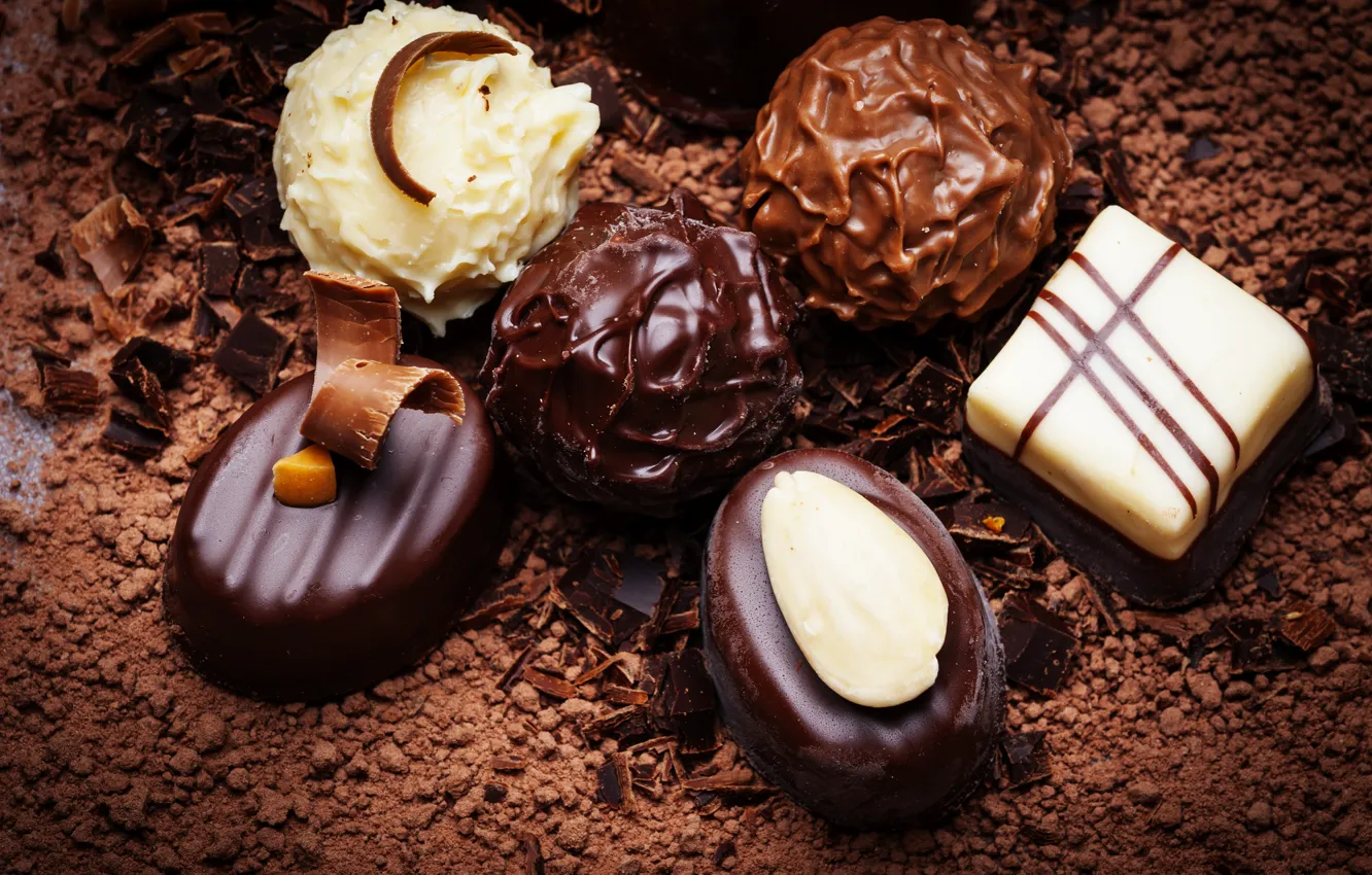 Photo wallpaper food, chocolate, candy, sweets, dessert, sweet, cocoa