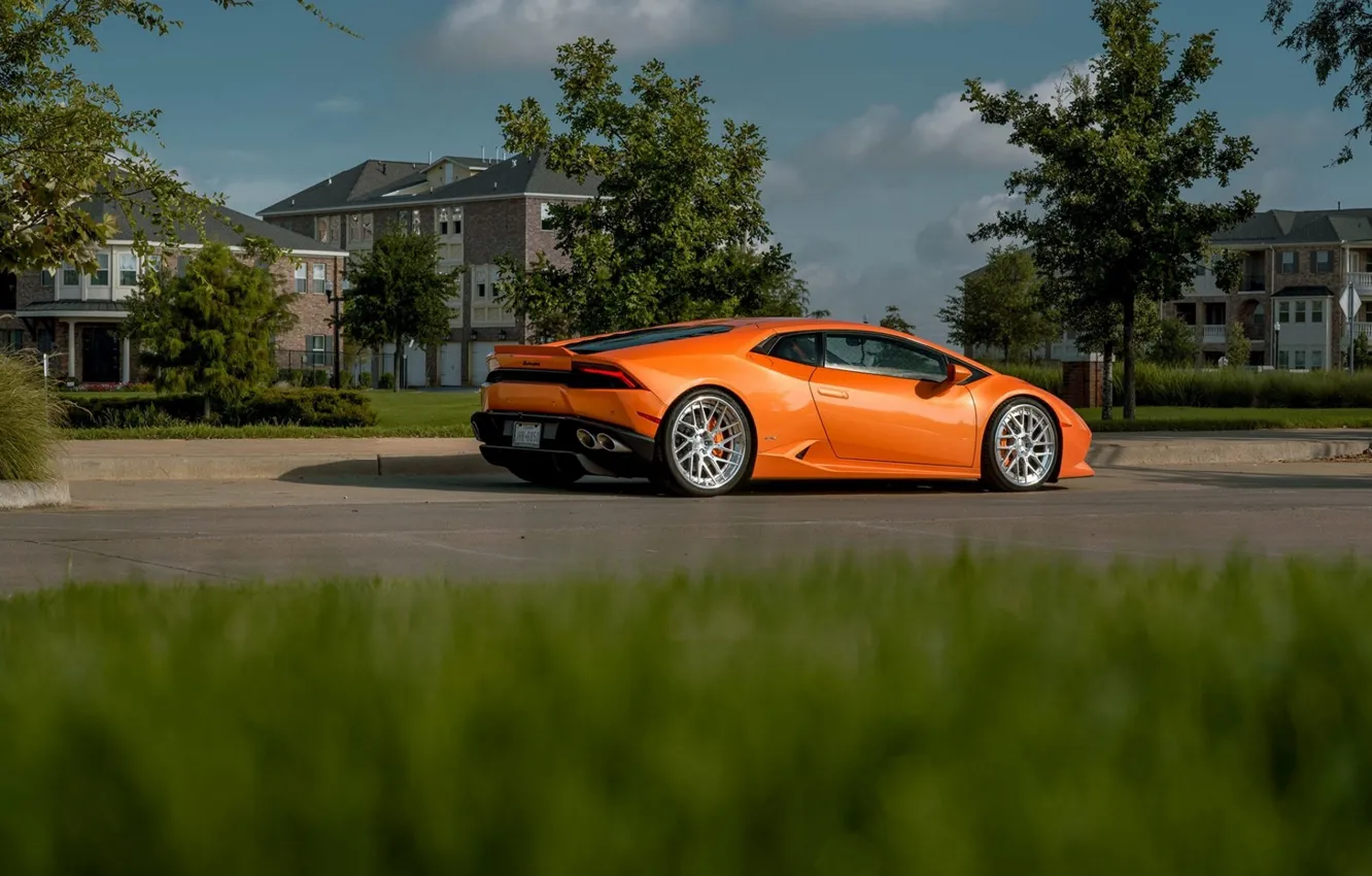 Photo wallpaper Lamborghini, LAMBORGHINI, Huracan, Lamborghini Huracan, HURACAN, BOREALIS, ORANGE