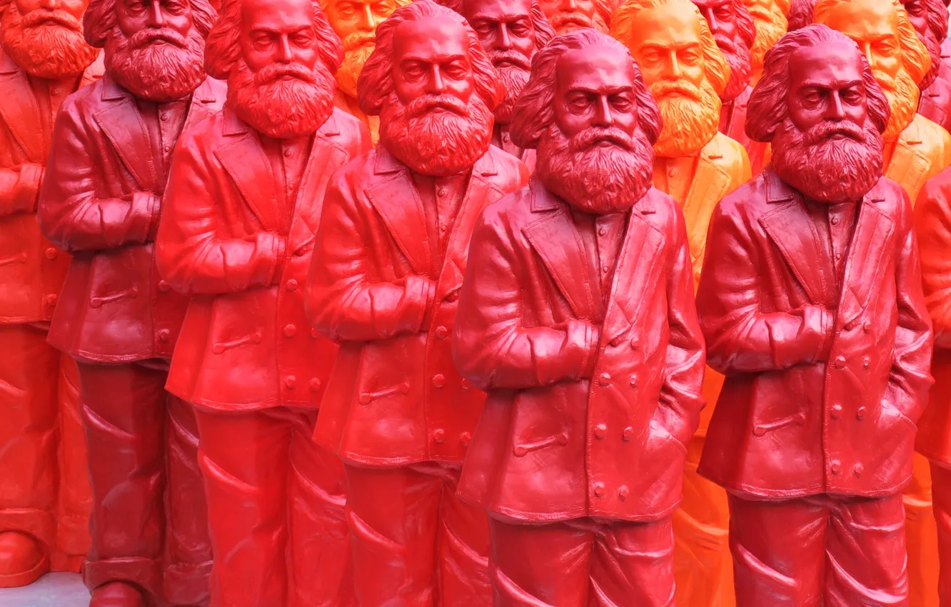 Photo wallpaper paint, color, sculpture, Karl Marx, Stroy