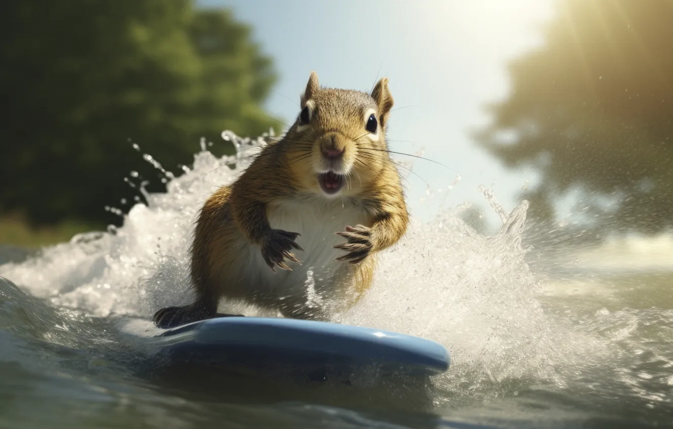 Photo wallpaper squirt, creative, protein, surfing, face, digital art, AI art, The Art of Artificial Intelligence