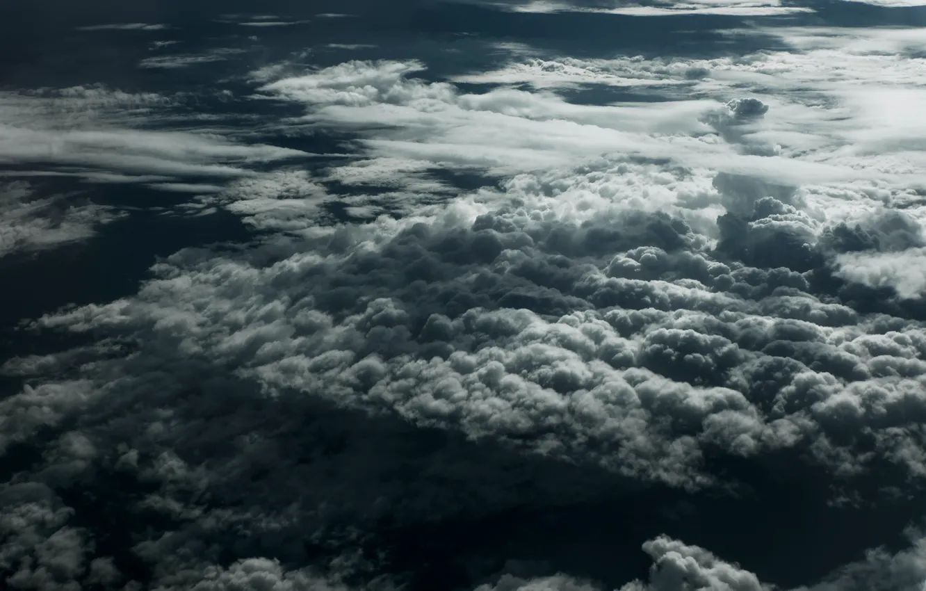 Photo wallpaper the sky, clouds, nature, height