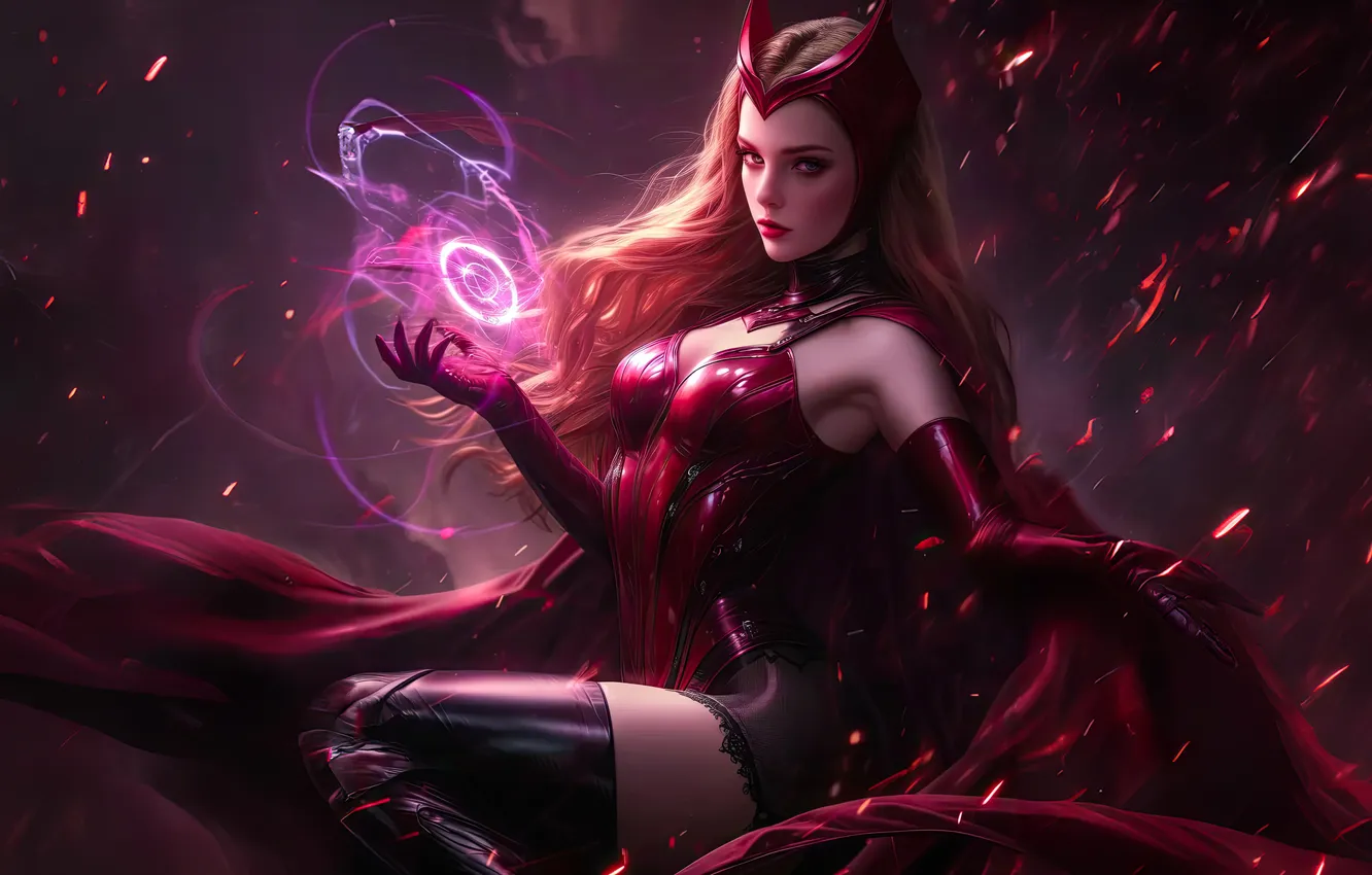 Photo wallpaper scarlet, witch, fearless