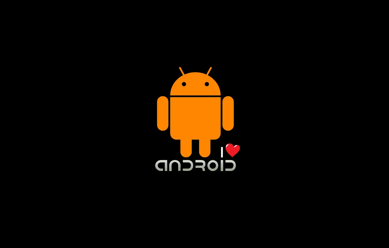 Photo wallpaper Heart, ANDROID, I love Android