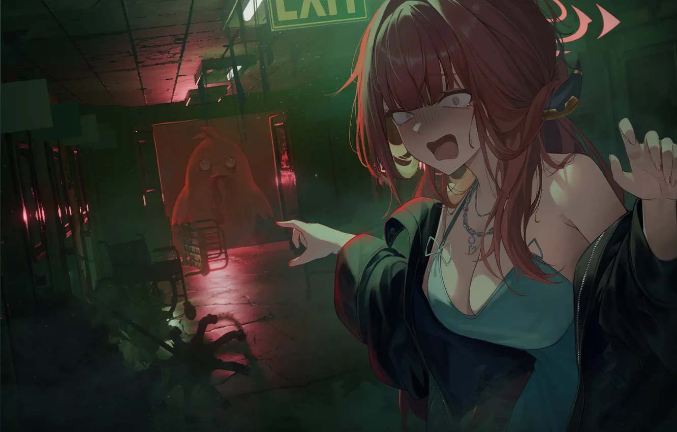 Photo wallpaper night, anime, neckline, twilight, output, gesture, characters, bust