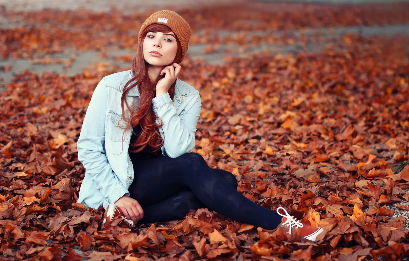 Photo wallpaper girl, pose, background