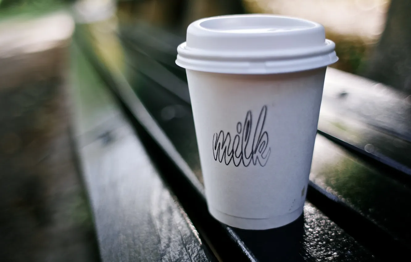 Photo wallpaper glass, milk, Cup, milk