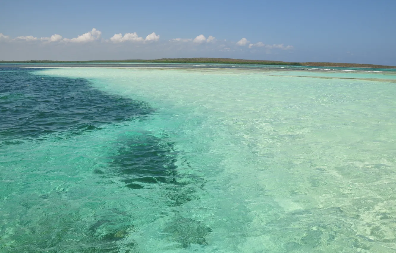 Photo wallpaper sand, sea, summer, water, landscape, the ocean, color, Caribbean