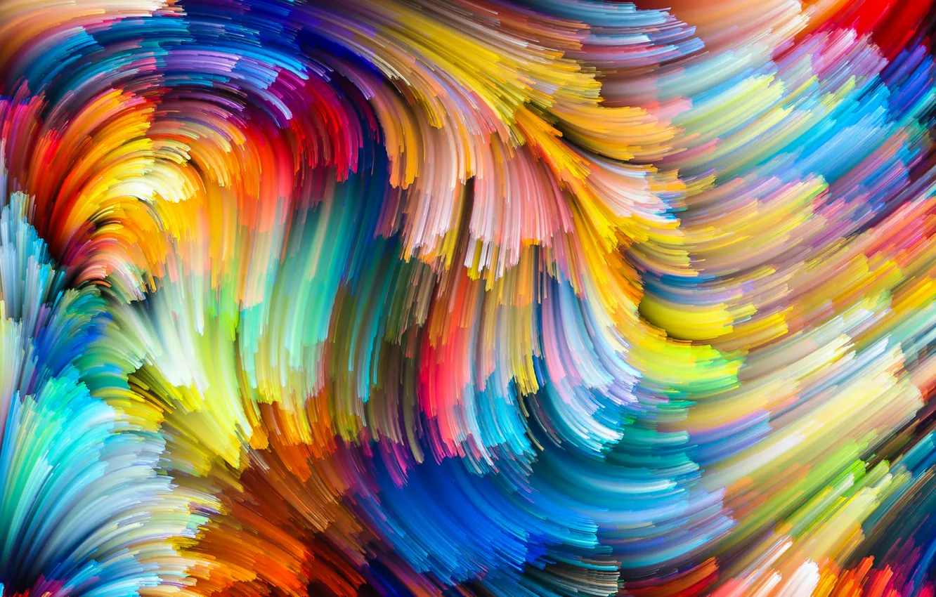Photo wallpaper paint, colors, colorful, abstract, rainbow, background, splash, painting