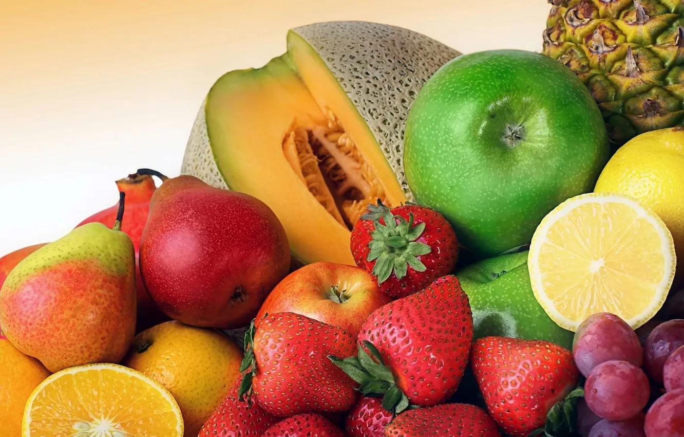 Photo wallpaper apples, melon, assure