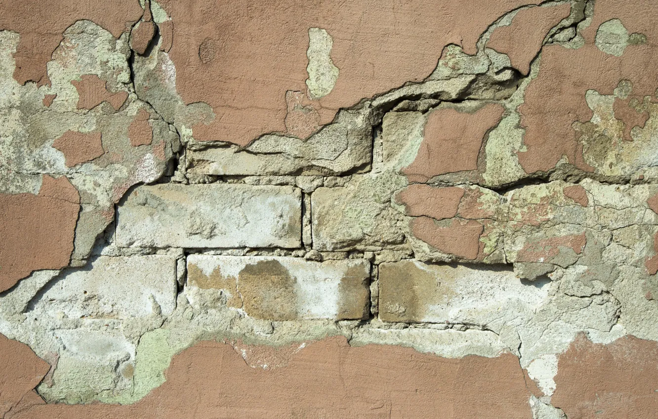 Photo wallpaper wall, bricks, hollow