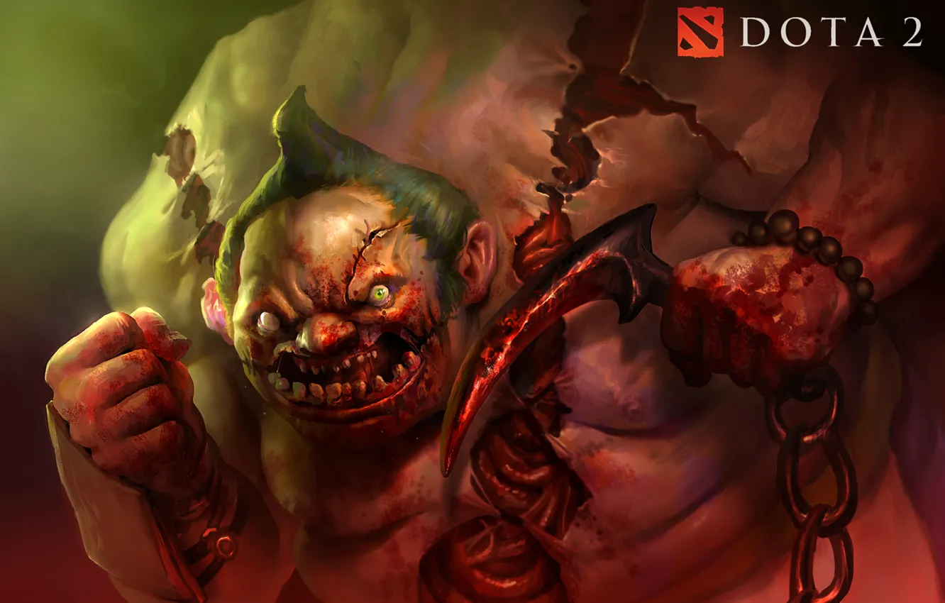 Photo wallpaper dota 2, butcher, Pudge, pudge, Butcher