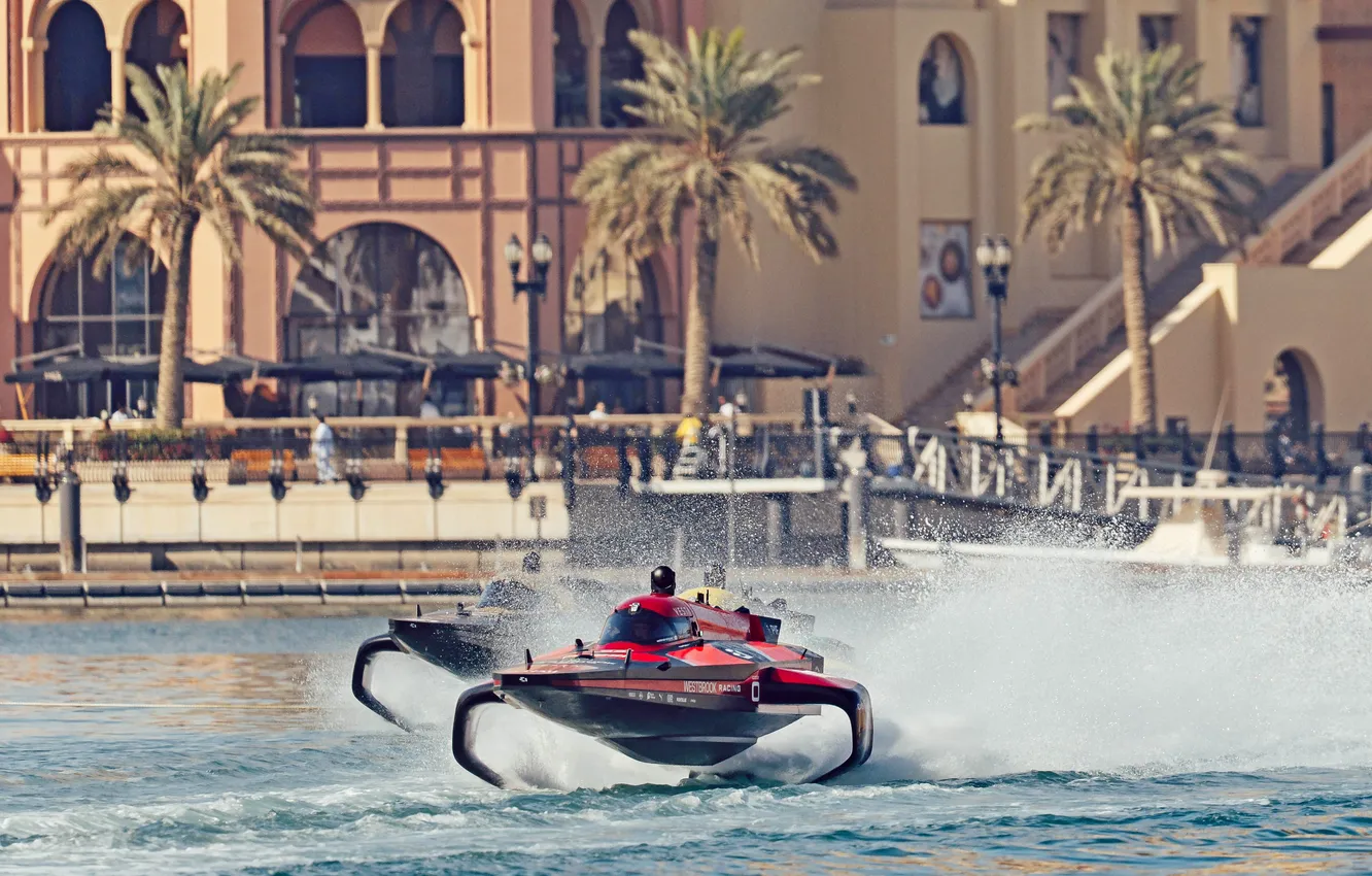 Photo wallpaper race, boat, speed