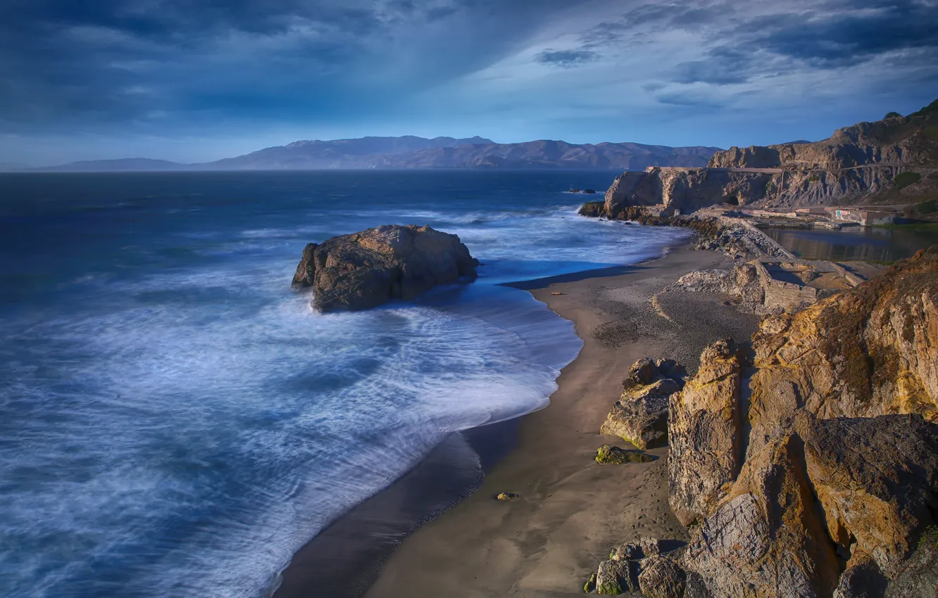 Photo wallpaper coast, CA, Sutro Baths, Point Lobos