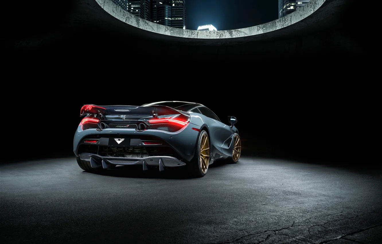 Photo wallpaper McLaren, supercar, rear view, Vorsteiner, 2018, 720S, Silverstone Aero Program
