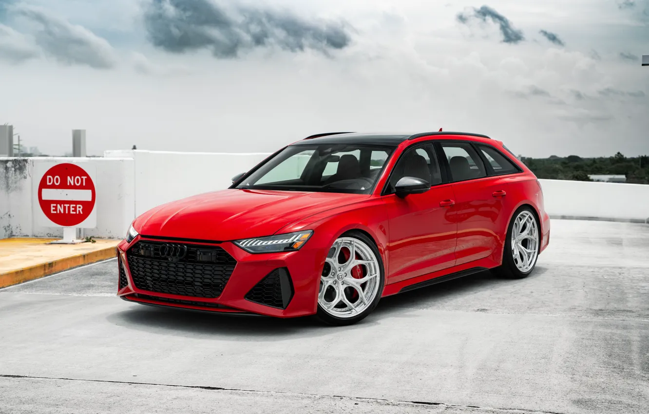 Photo wallpaper Audi, Sky, RED, Before, RS6, VAG