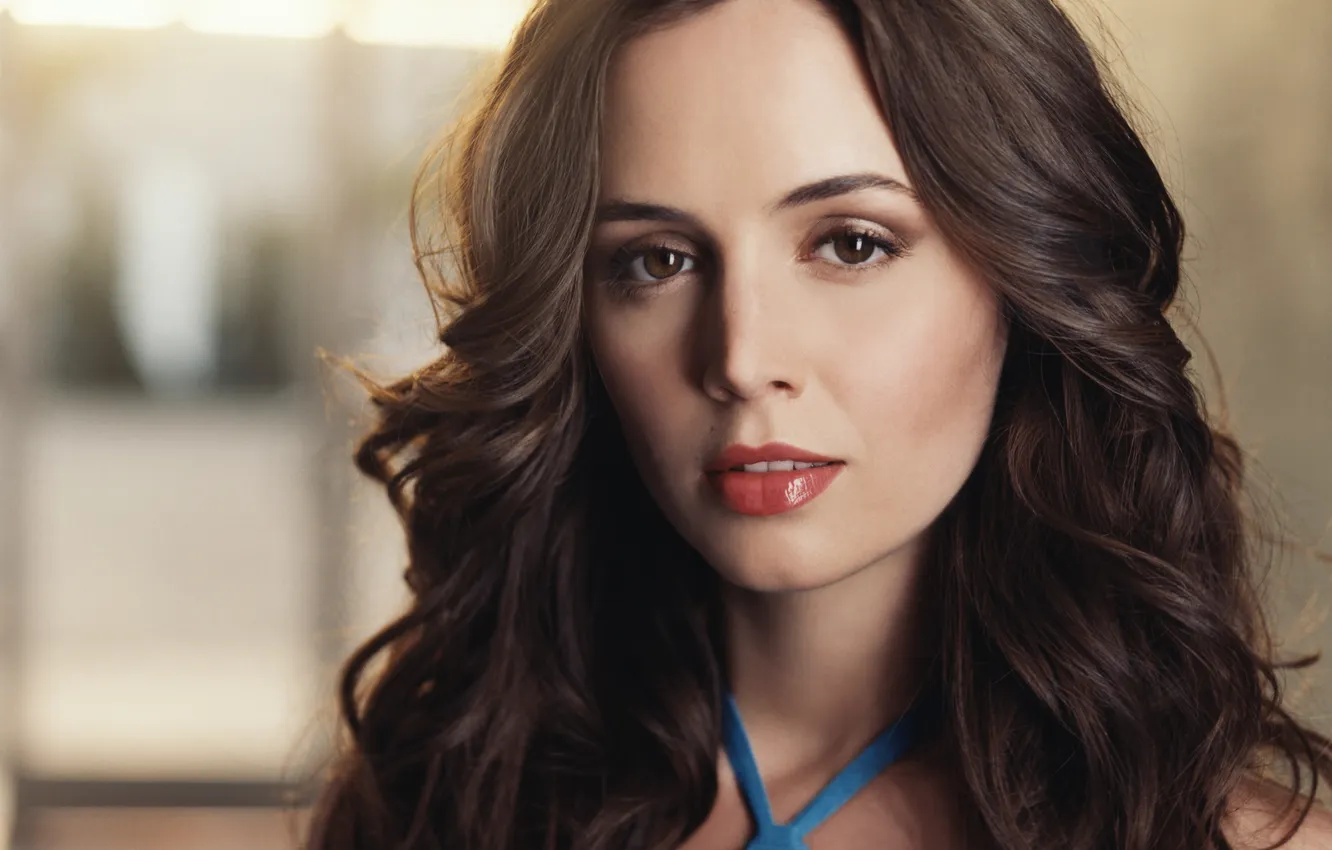 Photo wallpaper look, girl, model, hair, makeup, actress, curls, Eliza Dushku