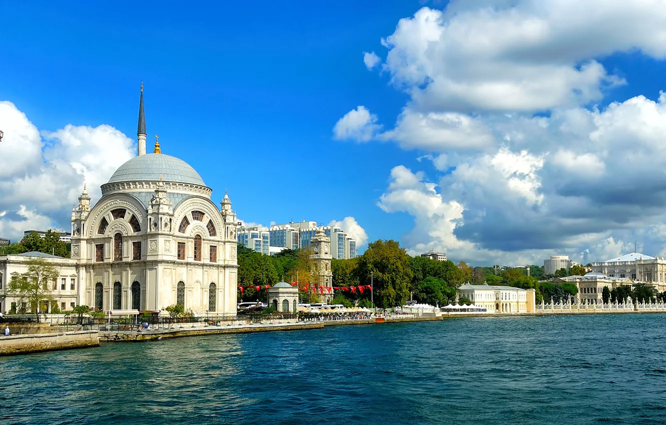 Photo wallpaper landscape, nature, city, the city, building, panorama, landscape, nature