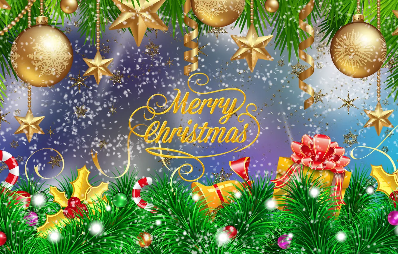 Photo wallpaper Graphics, Christmas, Composition