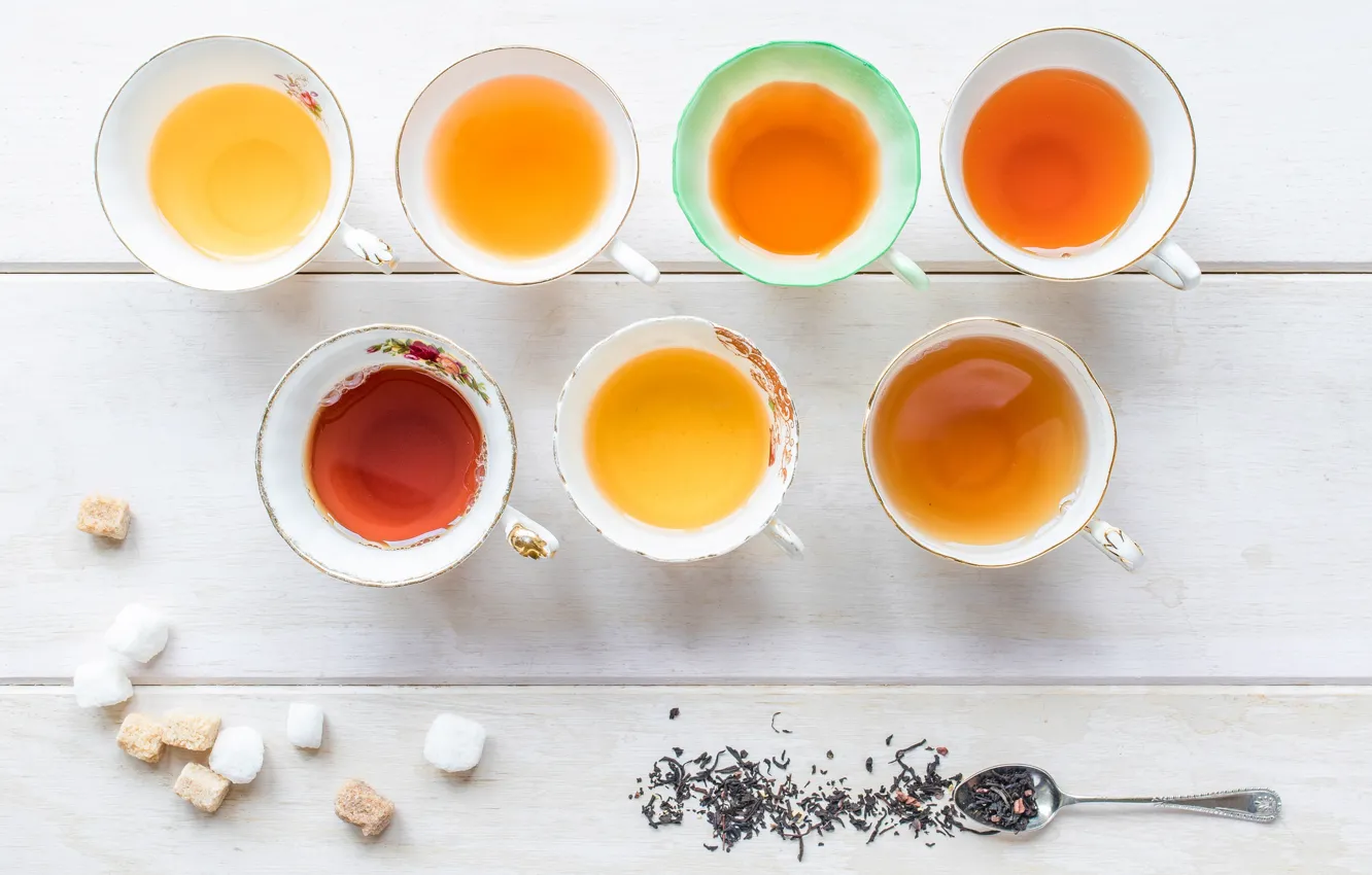 Photo wallpaper tea, Cup, sugar