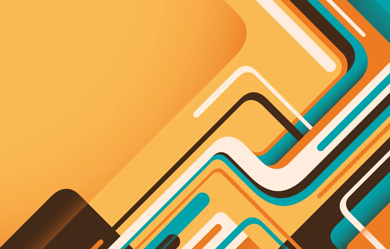Photo wallpaper line, orange, background, vector, geometry, background