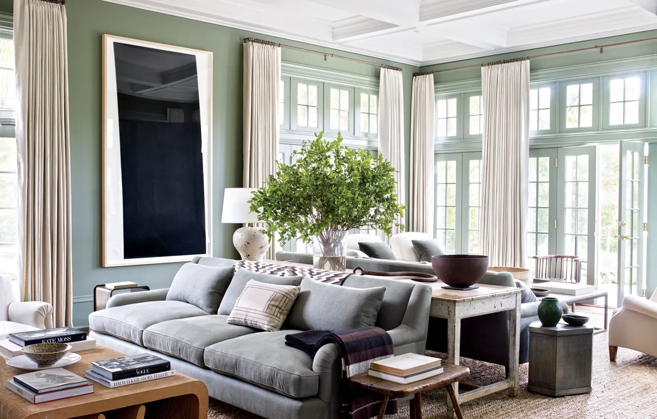 Photo wallpaper furniture, Villa, interior, living room