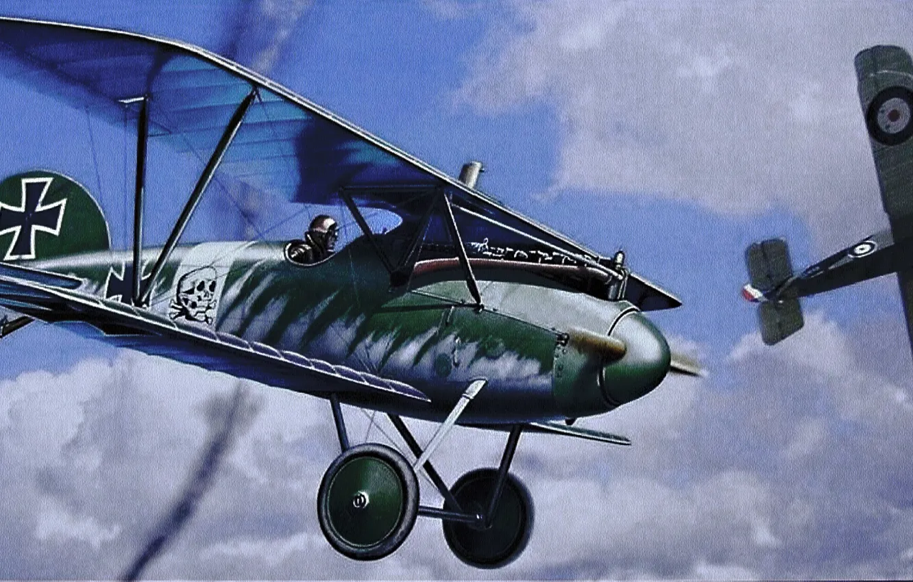 Photo wallpaper aircraft, war, airplane, aviation, dogfight, german aircraft, ww1