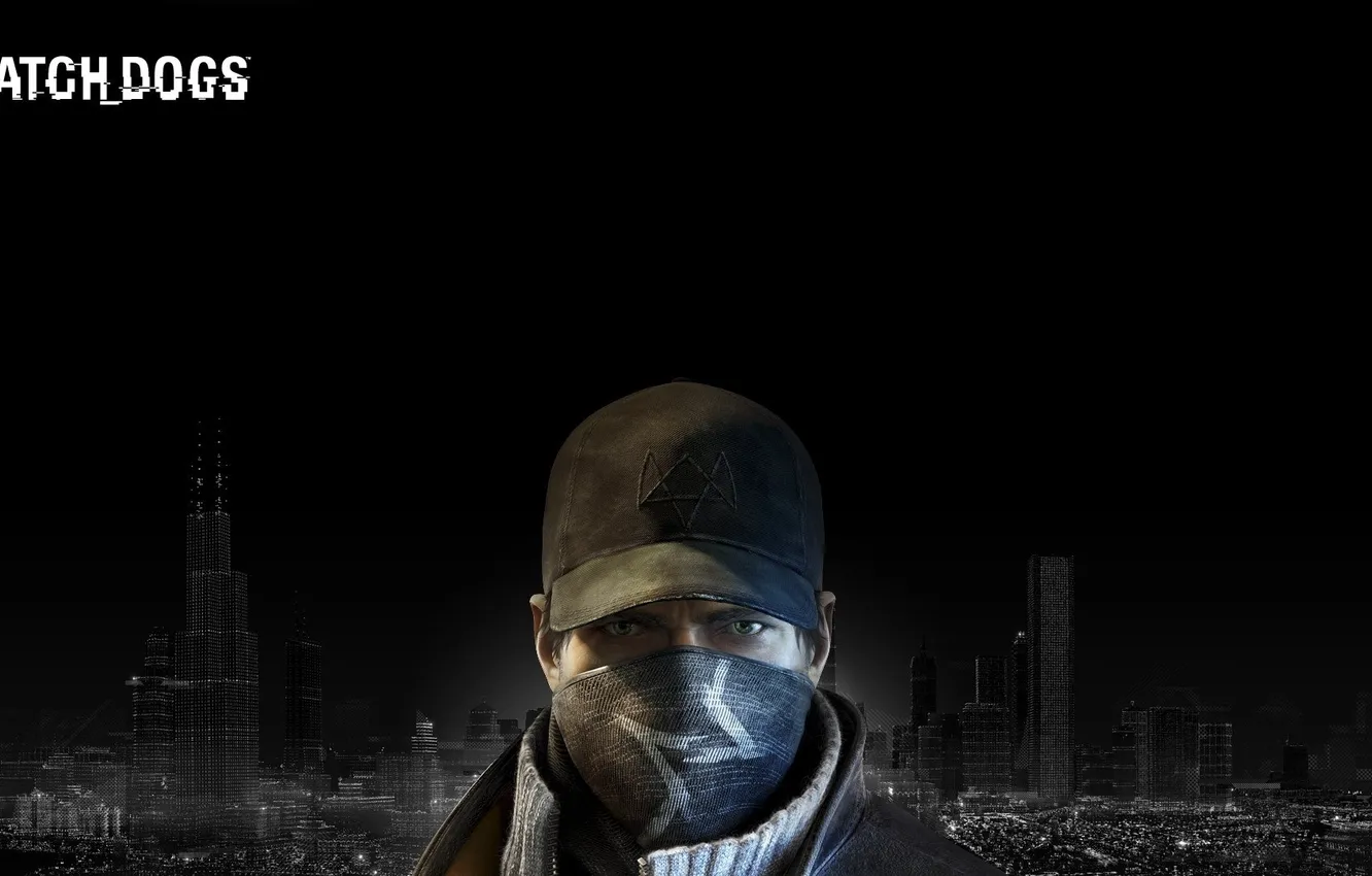 Photo wallpaper the city, male, cap, Ubisoft, 2013, Watch Dogs, Ubisoft Montreal, Ubisoft Reflections
