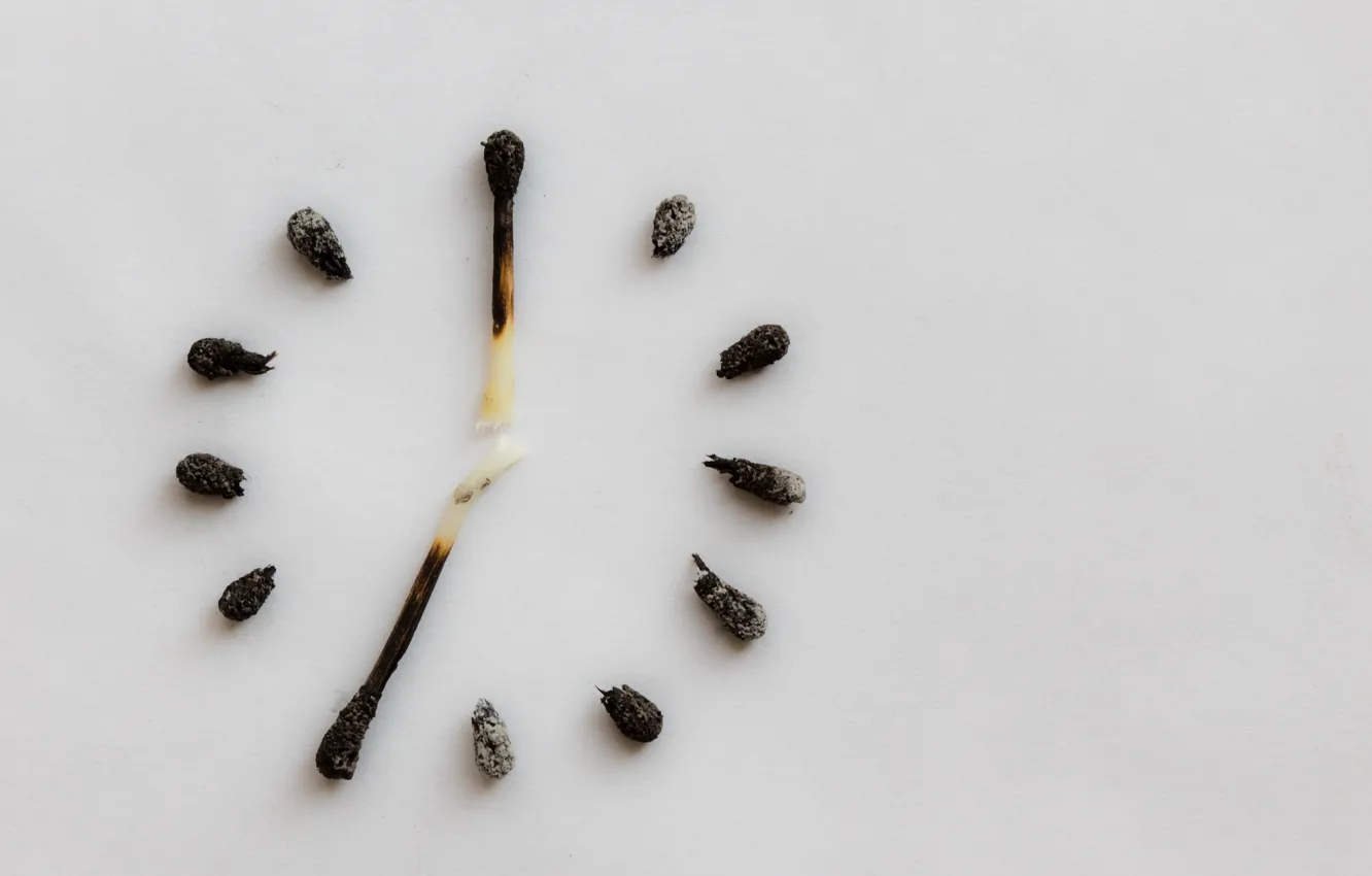 Photo wallpaper time, watch, matches