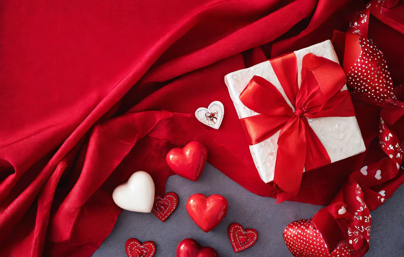 Photo wallpaper love, gift, romance, heart, love, Valentine's day, romantic, hearts