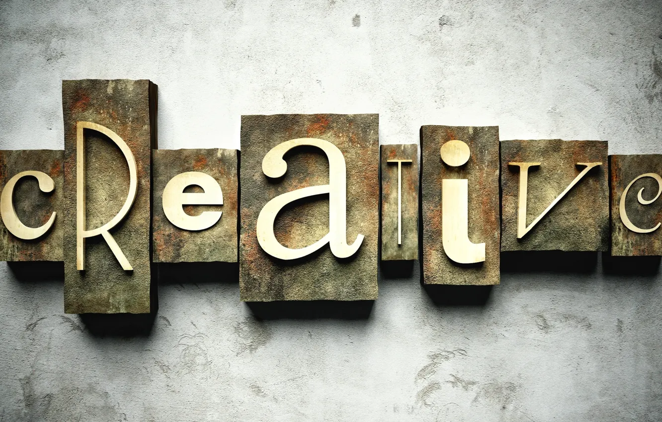 Photo wallpaper creative, the inscription, creative