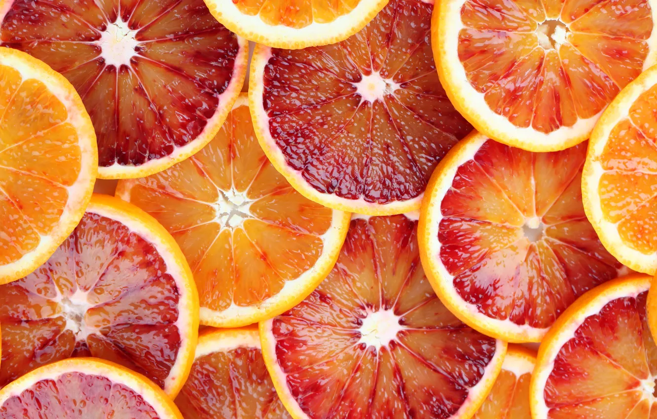 Photo wallpaper juice, fruit, grapefruit, oranges, slices, peel