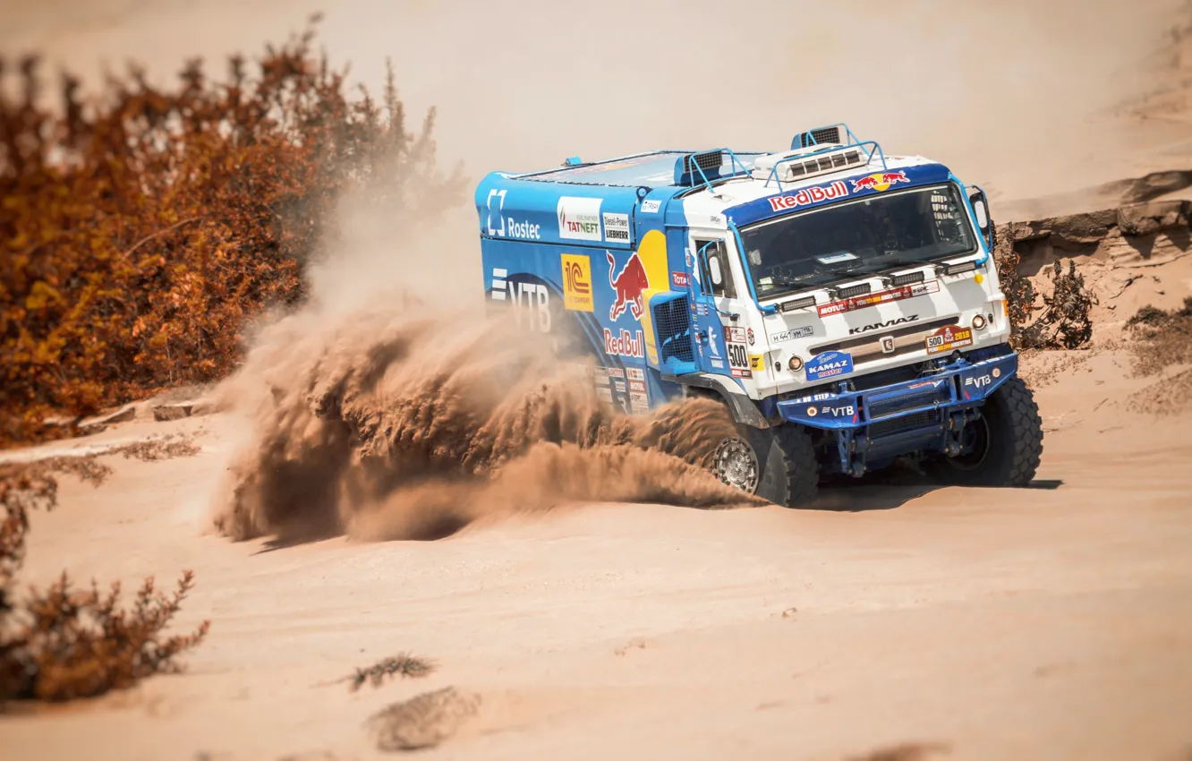 Photo wallpaper Sand, Sport, Speed, Truck, Race, Master, Russia, 500